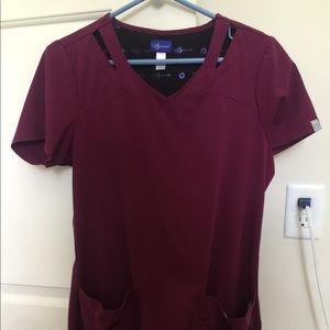 Wine colored scrubs